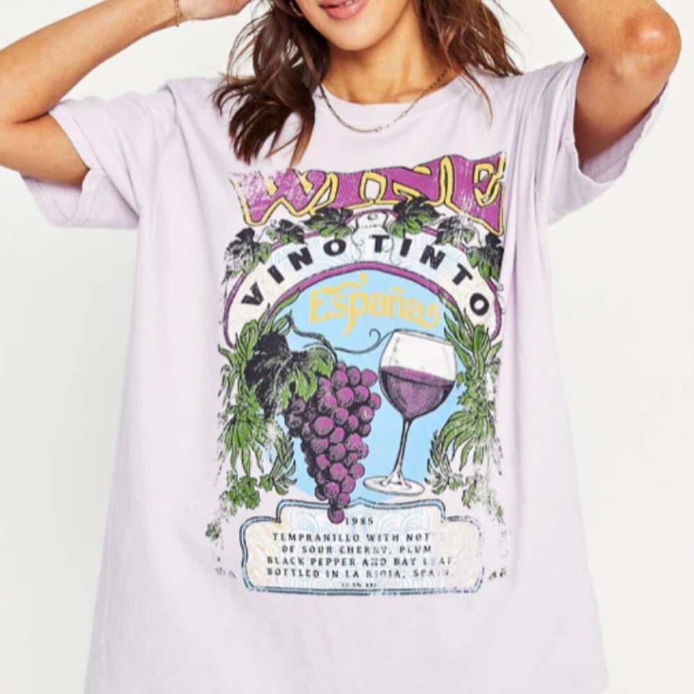 Urban Outfitters Project Social T Vino Oversized Tee NWT One Size